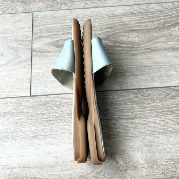 Bellini Blue  Leather Slide Sandal Made in Italy - Picture 7 of 13